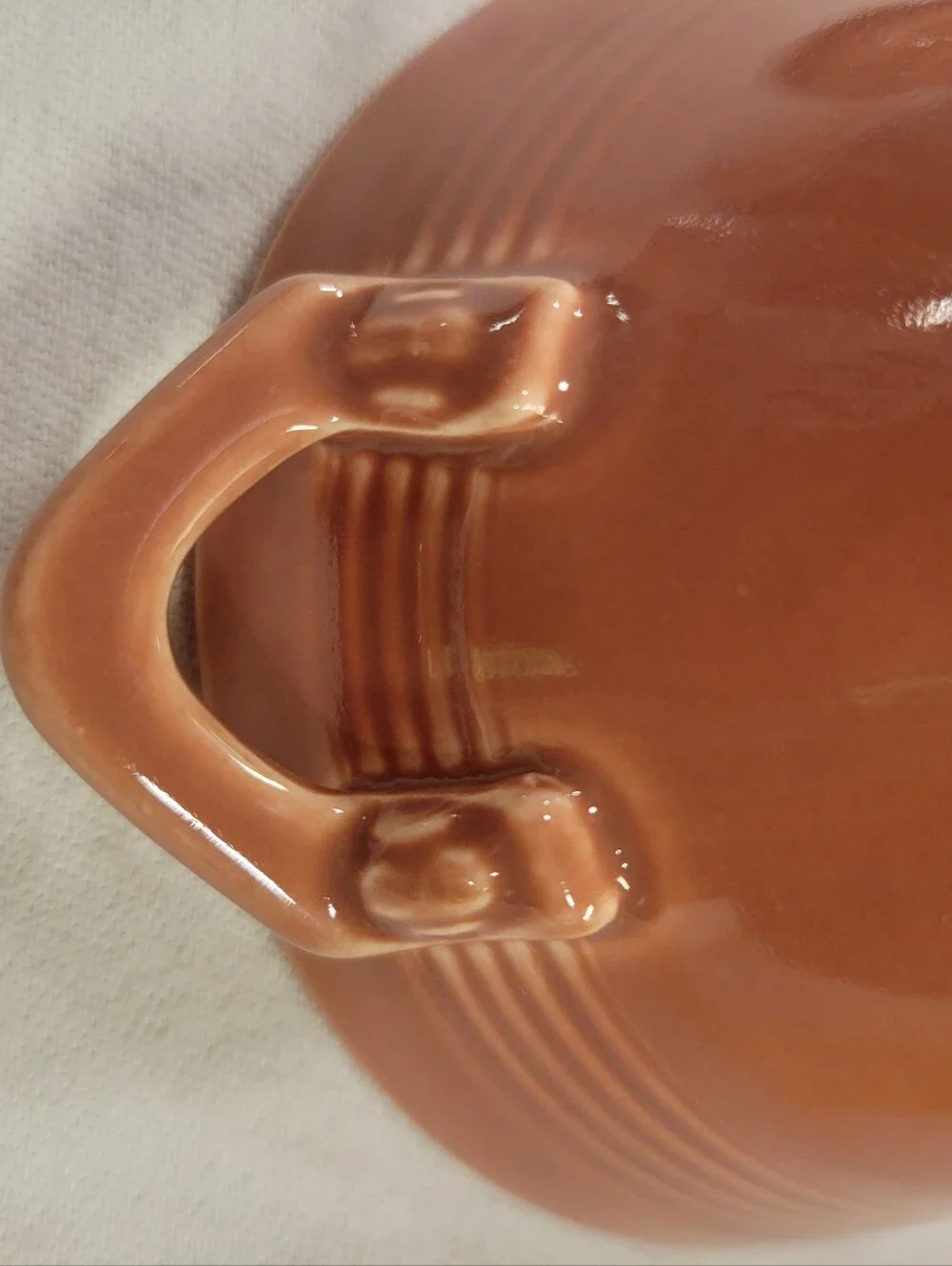 Vintage Homer Laughlin Harlequin Rose Covered Sugar Bowl Pink Fiesta Era